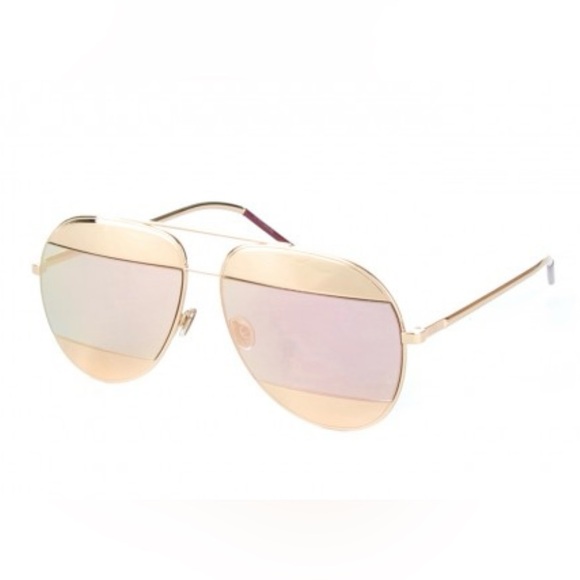 CHRISTIAN DIOR
Split 1 Aviator Sunglasses Rose Gold - Picture 3 of 10